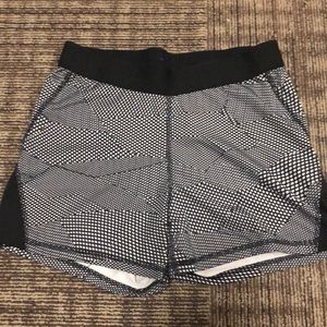 Black polka dotted athletic spandex